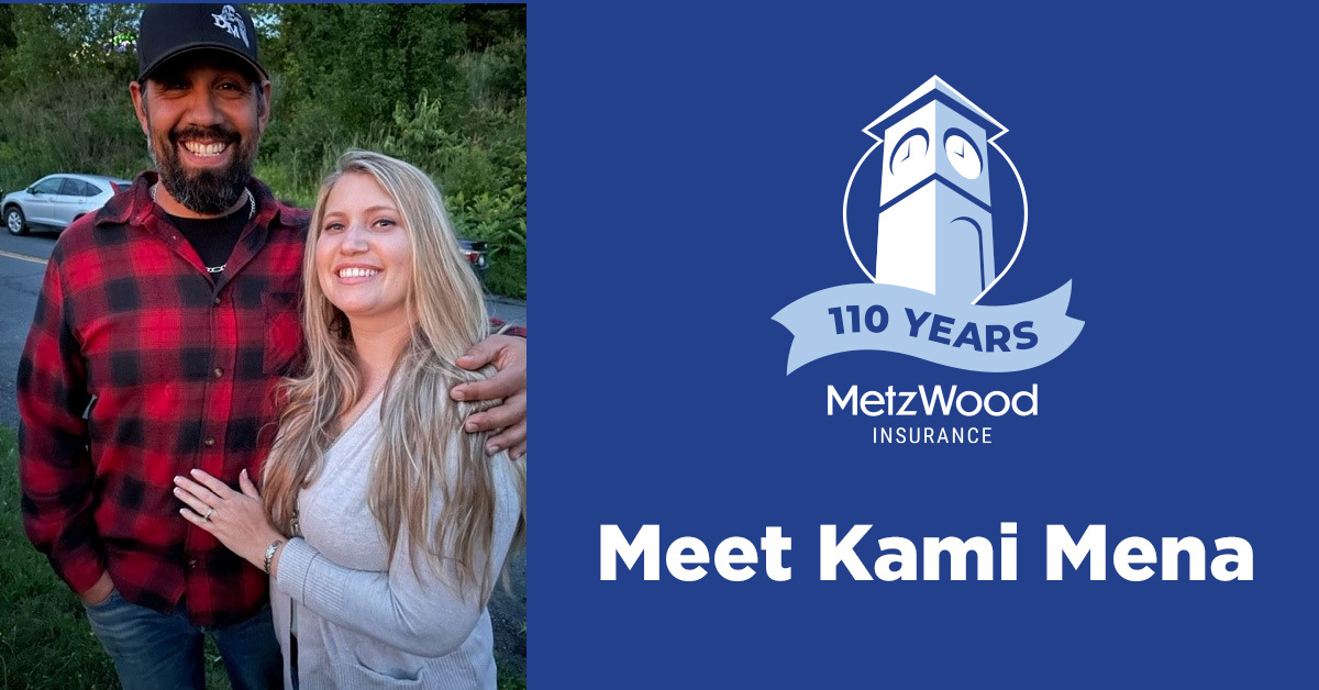 "Meet Kami Mena" with a picture of Kami and her husband